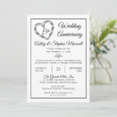 Invitation Fête des 25 ans de mariage Heart Diamonds (Debout devant)