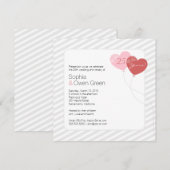 Invitation Fête des 25 ans de mariage - Noces d'argent Ballon (Devant / Derrière)