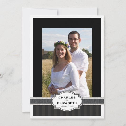 Invitation Fête des 25 ans de mariage Silver Chic Photo (Devant)