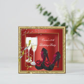Invitation Fête des 30 ans Rouge Or Noir (Debout devant)