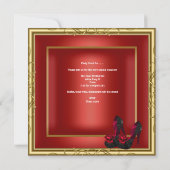 Invitation Fête des 30 ans Rouge Or Noir (Dos)