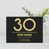 Invitation Fête des 30 ans Simple Typographie Fête d'annivers (Debout devant)
