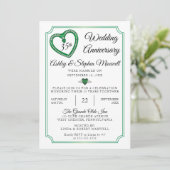 Invitation Fête des 35 ans de mariage Émeraudes Diamants (Debout devant)