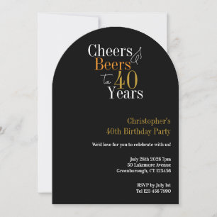 Invitation Fête des 40 ans Cheers and Beers