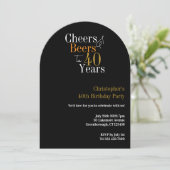 Invitation Fête des 40 ans Cheers and Beers (Debout devant)