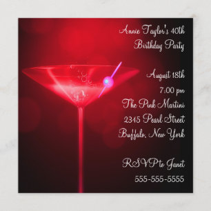 Invitation Fête des 40 ans de la femme au Martini Rouge