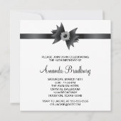 Invitation Fête des 40e anniversaire des femmes Damas noires (Dos)