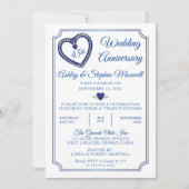 Invitation Fête des 45 ans de mariage Saphirs Diamants (Devant)