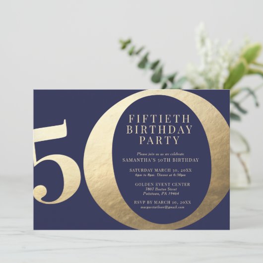 Invitation Fête des 50 ans (Debout devant)