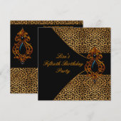 Invitation Fête des 50 ans de la femme léopard (Devant / Derrière)