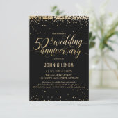 Invitation Fête des 50 ans de mariage d'or (Debout devant)