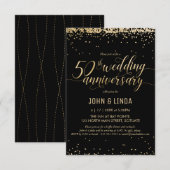 Invitation Fête des 50 ans de mariage d'or (Devant / Derrière)