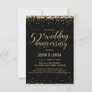 Invitation Fête des 50 ans de mariage d'or