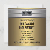 Invitation Fête des 50 ans de Metal Mans (Dos)