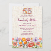 Invitation Fête des 55 ans de Wildflower - Fleur florale (Devant)