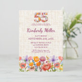 Invitation Fête des 55 ans de Wildflower - Fleur florale (Debout devant)