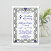 Invitation Fête des 5 ans de mariage Saphir Diamant (Debout devant)