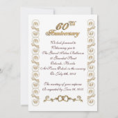 Invitation Fête des 60 ans de mariage des parents (Dos)