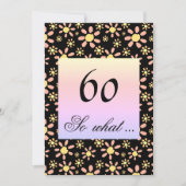 Invitation Fête des 60 ans Fleurs pour Elle (Devant)