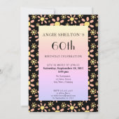 Invitation Fête des 60 ans Fleurs pour Elle (Dos)
