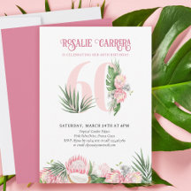 Fête des 60 ans Tropical Protéa Rose Numéro 60