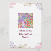 Invitation Fête des 65 ans - Floral Blush Bloom 65 (Dos)