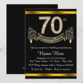 Invitation Fête des 70 ans (Devant / Derrière)