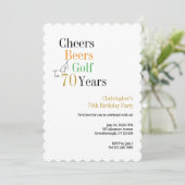 Invitation Fête des 70 ans de golf Cheers Beers Minimal (Debout devant)