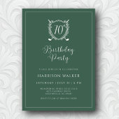 Invitation Fête des 70 ans de naissance Golf Crest Écriture é