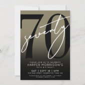 Invitation Fête des 70 ans d'or (Devant)