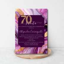 Fête des 70 ans en Agate Rose Belle Espagnole