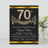 Invitation Fête des 70 ans en or (Debout devant)