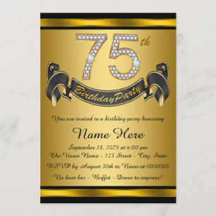 Invitation Fête des 75 ans de Gold
