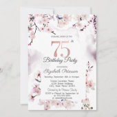 Invitation Fête des 75 ans de la Fleur de Cerisier (Devant)