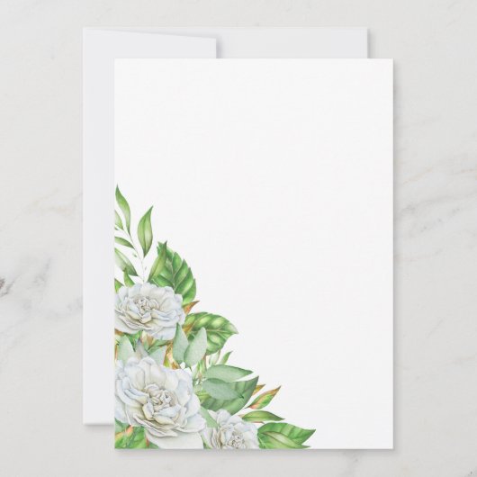 Invitation Fête des 75 ans de mariage aux Roses Blanches (Dos)