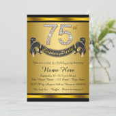 Invitation Fête des 75 ans en or (Debout devant)