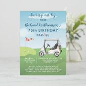 Invitation Fête des 75 ans thème golf masculin (Debout devant)