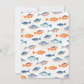 Invitation Fête des 7 Poissons Fête de Noël Aquarelle (Dos)