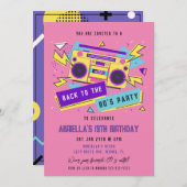 Invitation Fête des 80 | Anniversaire 80's (Devant / Derrière)