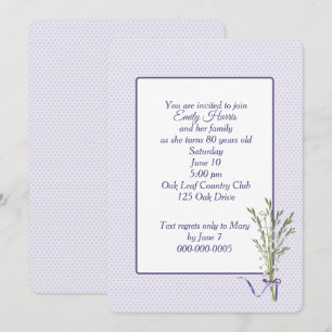 Invitation Fête des 80 ans Cœurs et Muguet