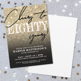Invitation Fête des 80 ans de Eighty Gold