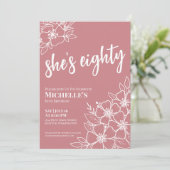 Invitation Fête des 80 ans Rose Gold (Debout devant)