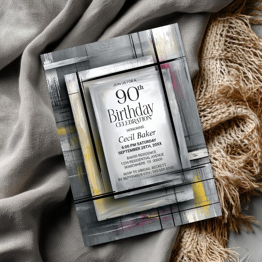 Invitation Fête des 90 ans de Modern Grey