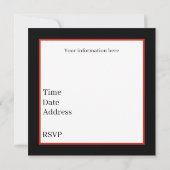 Invitation Fête des amateurs de pizza cool (Dos)
