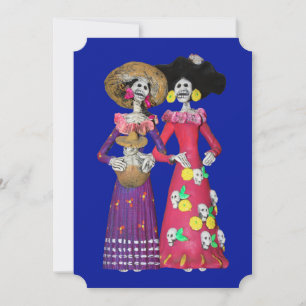 Invitation Fête des Amies Calavera Jour des Morts
