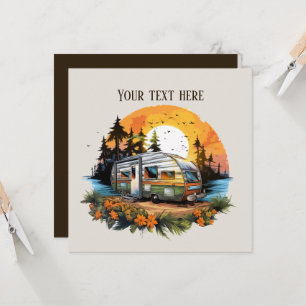 Invitation Fête des amoureux du camping cool