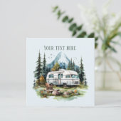 Invitation Fête des amoureux du camping cool (Debout devant)