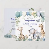 Invitation Fête des animaux Orthodoxes Fête d'anniversaire de (Devant / Derrière)