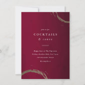 Invitation Fête des anneaux de cocktails d'or (Devant)