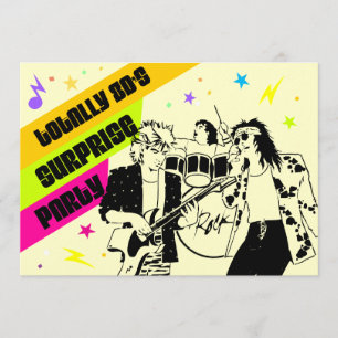 Invitation fête des années 80